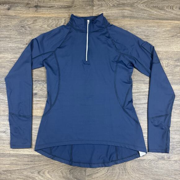 BloqUV Women's UPF 50 Sun Protective Mock Neck Top Size M Midnight Blue - Picture 1 of 13